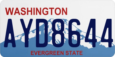 WA license plate AYD8644