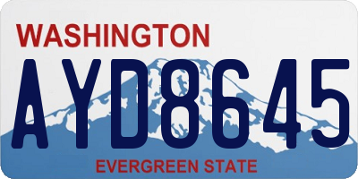 WA license plate AYD8645