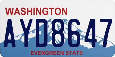 WA license plate AYD8647