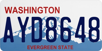 WA license plate AYD8648