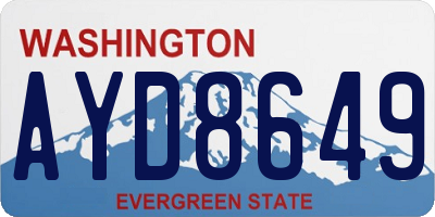 WA license plate AYD8649
