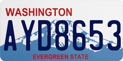 WA license plate AYD8653