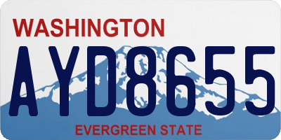 WA license plate AYD8655