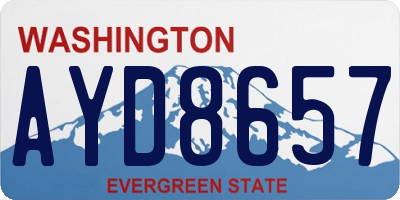 WA license plate AYD8657