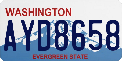 WA license plate AYD8658