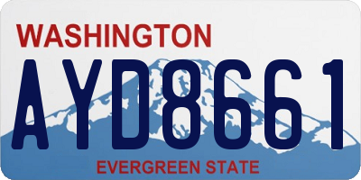 WA license plate AYD8661