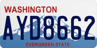 WA license plate AYD8662