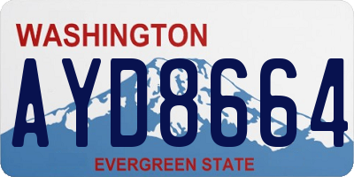 WA license plate AYD8664