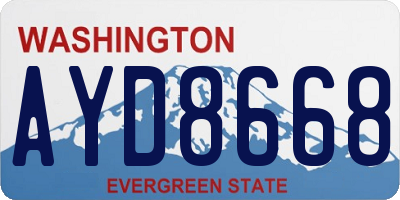 WA license plate AYD8668