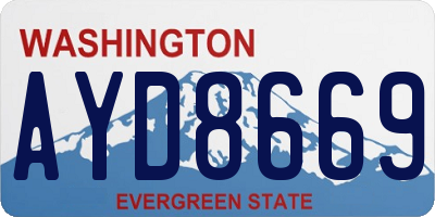 WA license plate AYD8669