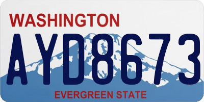 WA license plate AYD8673