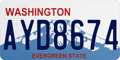 WA license plate AYD8674