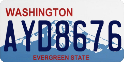WA license plate AYD8676