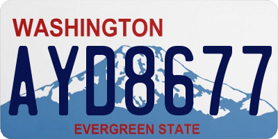 WA license plate AYD8677