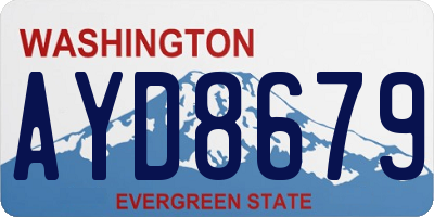 WA license plate AYD8679