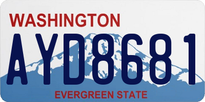 WA license plate AYD8681