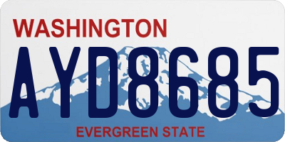 WA license plate AYD8685