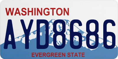 WA license plate AYD8686