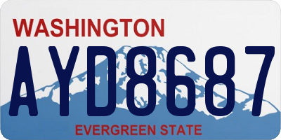 WA license plate AYD8687