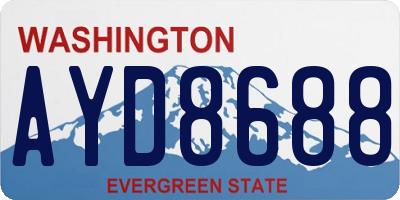 WA license plate AYD8688