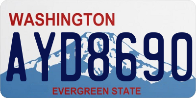 WA license plate AYD8690