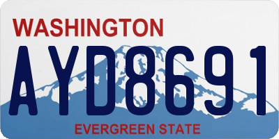 WA license plate AYD8691