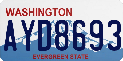 WA license plate AYD8693