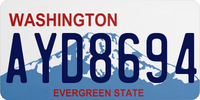 WA license plate AYD8694