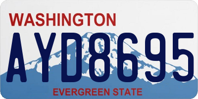 WA license plate AYD8695