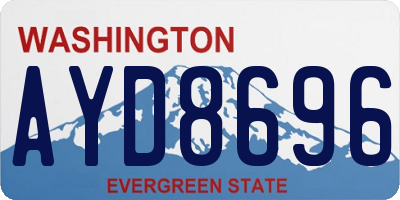 WA license plate AYD8696
