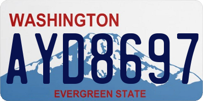 WA license plate AYD8697