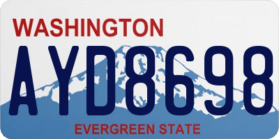 WA license plate AYD8698