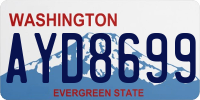 WA license plate AYD8699