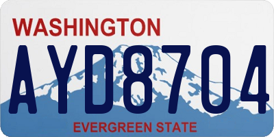 WA license plate AYD8704