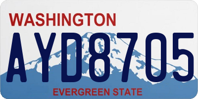 WA license plate AYD8705