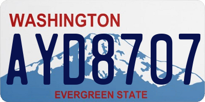 WA license plate AYD8707