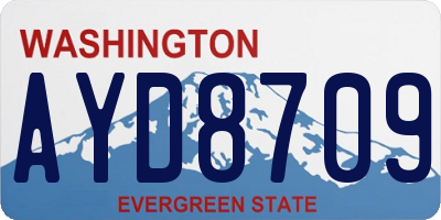 WA license plate AYD8709