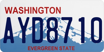 WA license plate AYD8710