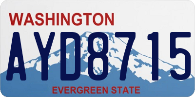 WA license plate AYD8715