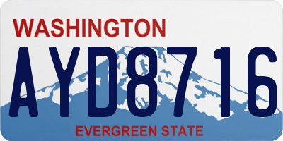 WA license plate AYD8716