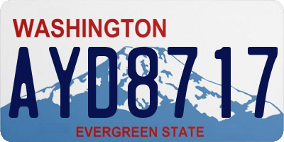 WA license plate AYD8717