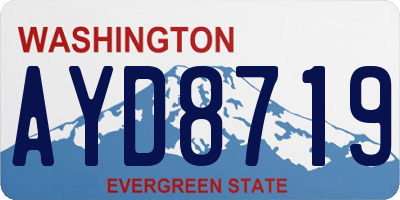 WA license plate AYD8719