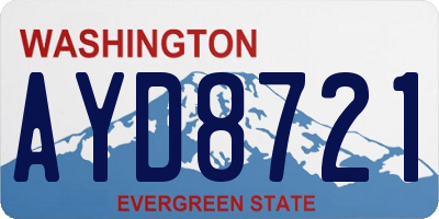 WA license plate AYD8721