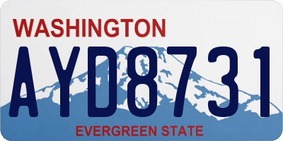 WA license plate AYD8731