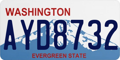 WA license plate AYD8732