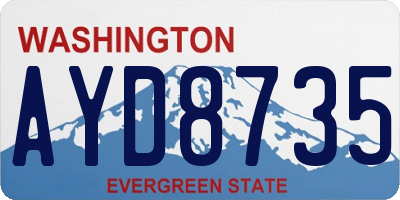 WA license plate AYD8735