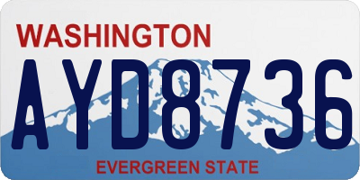 WA license plate AYD8736