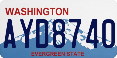 WA license plate AYD8740