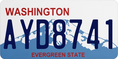 WA license plate AYD8741