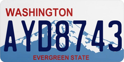 WA license plate AYD8743